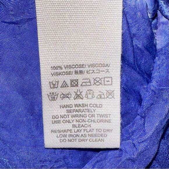 Free People Aphrodite Blue Tie Dye Asymmetric Hem Dress Size Medium - Picture 7 of 13